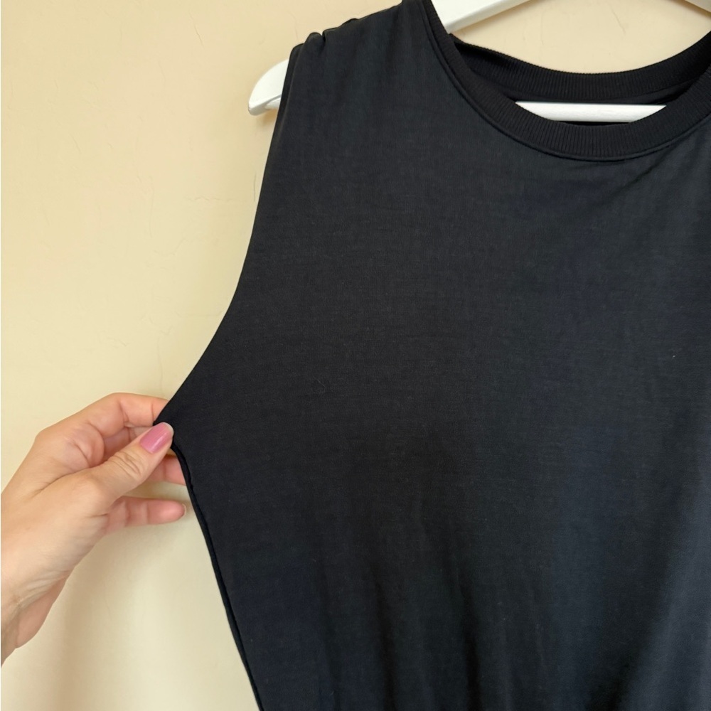 Athleta Santorini Lightweight Travel Cinch Work Dress Casual Black Small - Picture 3 of 10
